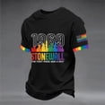 thumbnail image 2 of Mens Pride Shirts, Gay Pride Flag Rainbow Graphic Short Sleeve Casual Tee Tops, 2 of 4