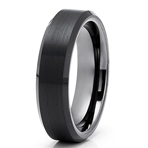 Gunmetal Tungsten Wedding Ring,Black Tungsten Ring,6mm Wedding Ring,Tungsten Wedding Band,Engagement Ring,Anniversary