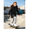 thumbnail image 4 of ZSHOW Girls' Recycled Coat Warm Waterproof Puffer Parka Jacket with Removable Hood Black 10/12, 4 of 9