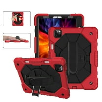 SOATUTO For iPad Air 6th , iPad Air 5th Gen Case 2022/ iPad Air 4th Generation Case 2020 10.9" iPad Pro 11 inch Armor Case 3rd 2021 2nd 2020 1st 2018 Built in Pencil Holder - - Red Black