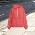 thumbnail image 3 of Girls Half Zip Hoodie Zip Up Full Zip Long Sleeve Kids Sweatshirt Cute Lightweight Oversized Girls Sweater with Pockets, 3 of 4
