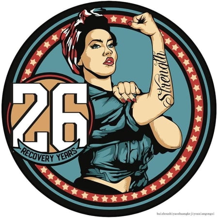 Sobriety Coin - Rosie The Riveter AA Chip And Medallions With Third Step Prayer For Women In Recovery - Alcoholics Anonymous Yearly Coins To Celebrate Recovery (Year 26)