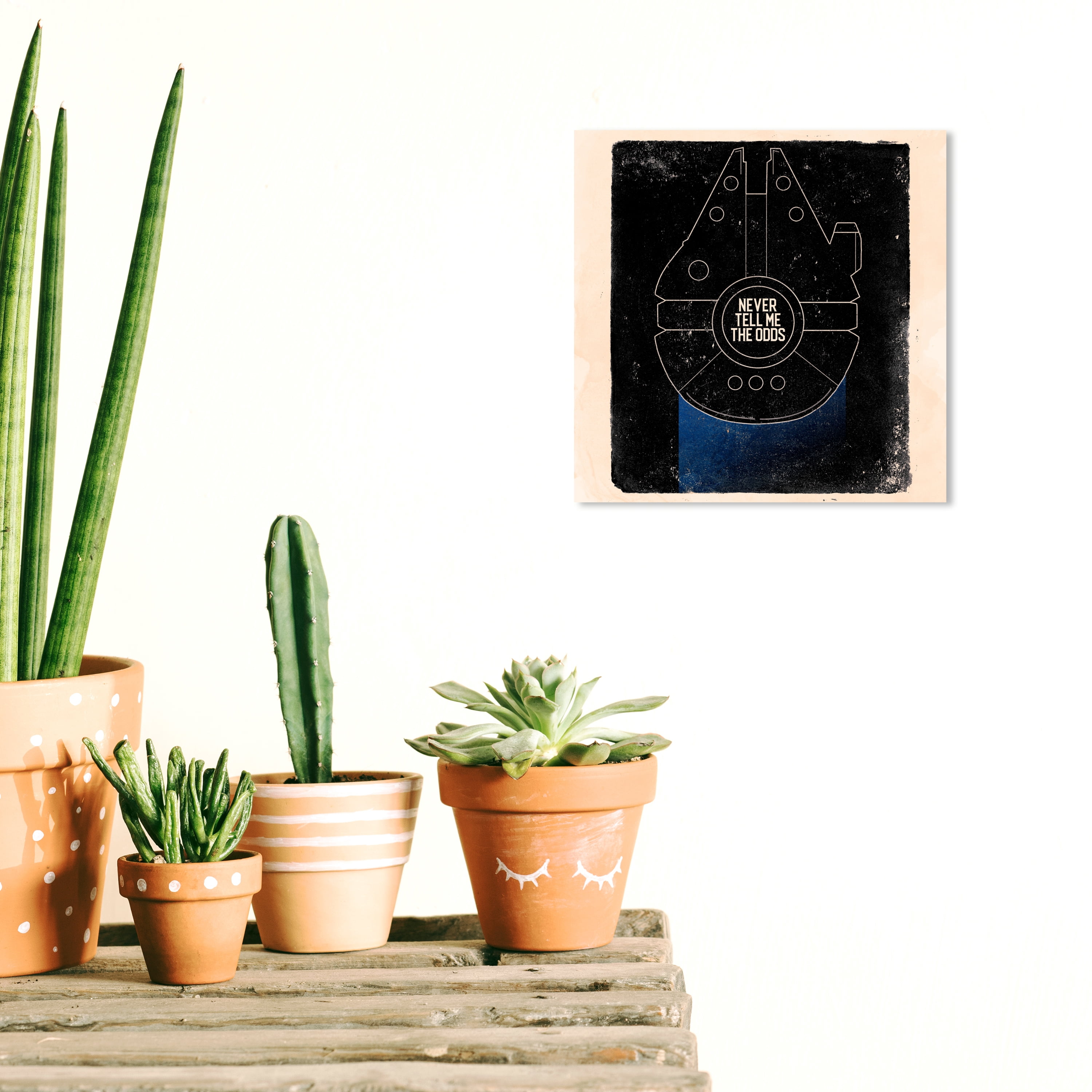 Wynwood Studio Prints Never Tell Me the Odds Fantasy and Sci-Fi Science Fiction Wall Art Canvas Print Black 12x12