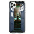 thumbnail image 1 of DistinctInk Clear Shockproof Hybrid Case for iPhone 12 MINI (5.4" Screen) - TPU Bumper, Acrylic Back, Tempered Glass Screen Protector - Open TARDIS - It's Bigger on the Inside, 1 of 2