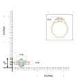 thumbnail image 4 of ANGARA Natural Pear 1.6 ct Aquamarine Ring with Triple Diamond Accents in 14K Yellow Gold for Women (Size-10x7mm) | March Birthstone, Anniversary, Jewelry Gift for Women | Natural Aquamarine Ring, 4 of 8
