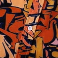 thumbnail image 4 of WREESH Mens Hawaiian Summer Beach Shirt Unisex Short Sleeve Color Block Shirts Graphic Printed Button Down Shirts with Pocket Orange, 4 of 9