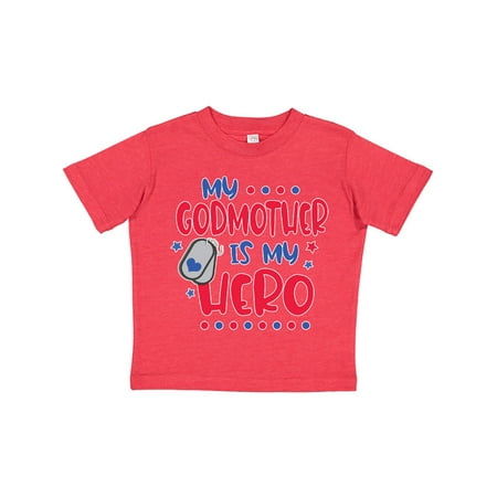 

Inktastic Memorial Day My Godmother is My Hero Gift Toddler Boy or Toddler Girl T-Shirt