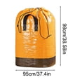 thumbnail image 2 of Heavy Duty Woven Drawstring Large Laundry Storage Bag with Reinforced Handles, Waterproof Polyethylene Material, 38.58 X 39.37 Inches for Moving Travel and Dorm Storage Use, 2 of 6