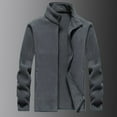 thumbnail image 3 of Fesfesfes Jacket for Men's Athleisure Jacket Fleece Zipper Pocket Stand Collar Tops Thermal Sweater Jacket, 3 of 8