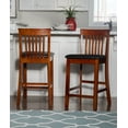 thumbnail image 2 of Linon Nataly 25" Mission Back Counter Stool, Dark Cherry, 2 of 9