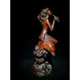thumbnail image 4 of Vintage Wooden Ornaments Statue Sea Mermaid Carving Decorative Sculpture Love Beautiful Girl Home Decor Boxwood Carved Art Modern Wood Chinese Decoration Figure Good Lucky Gift Room, 4 of 5
