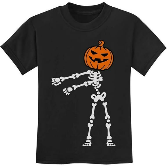 Tstar Flossing Skeleton Shirt Pumpkin Head Floss Dance Funny Halloween Shirts for Youth Kids Boys Girls