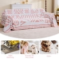 thumbnail image 5 of Sanmadrola Boho Sofa Cover Chenille Couch Covers Blanket Furniture Protector for Sectional Sofa, Anti Slip Couch Covers for 2 Cushion Couch, Washable Slipcover for Dog (Pink, 71"x102"), 5 of 9
