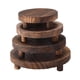 thumbnail image 1 of 4 soportes de madera para plantas con pedestal, redondos, decorativos y multifuncionales. Marrón oscuro, 1 of 9