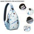 thumbnail image 3 of Great White Shark Nautical Cartoon Pattern Lightweight Travel Sling Backpack Durable Multipurpose Crossbody Bag for Tropical Travel Hiking and Beach Activities, 3 of 6
