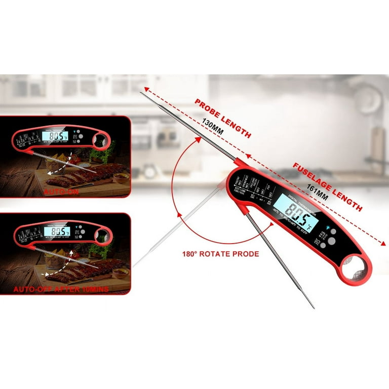 Smart Guesser Digital Meat Thermometer with Backlight for Kitchen  Cooking-Instant Read Food Thermometer for Meat, Deep Frying,  Baking,Grilling