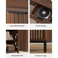 thumbnail image 4 of EYYTHUNG 47" Fluted Executive Desk, Modern Wood Home Office Desk with Charging Station, Drawer & Cabinet, Computer Writing Desk, 4 of 7