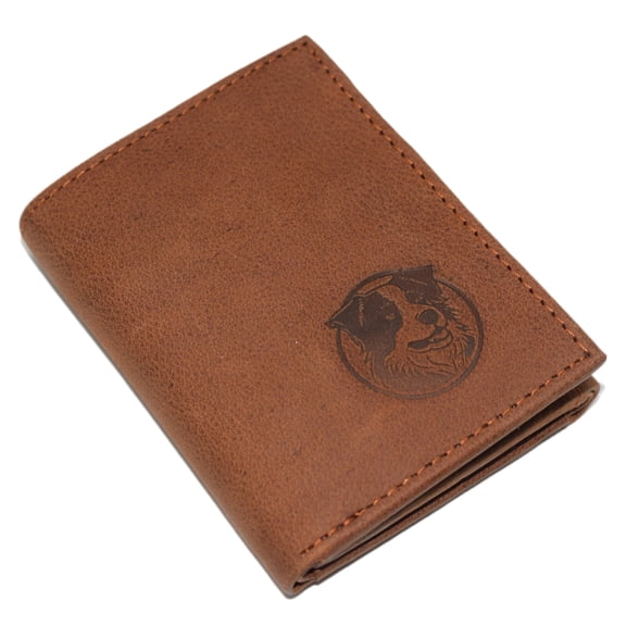 Marshal Puppy Men's Genuine Leather RFID Blocking Credit Card ID Bifold Trifold Wallet Trifold