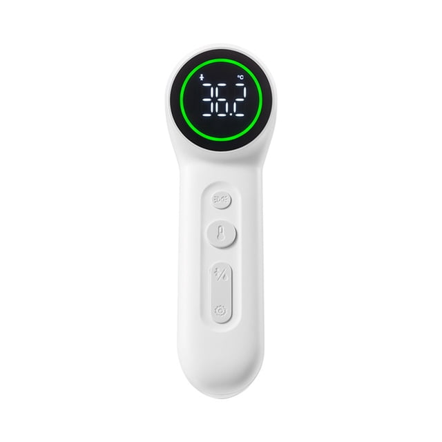 Termómetro Irfora Termómetro digital para la frente Termómetro infrarrojo sin contacto Medición de temperatura con luz auxiliar de sonda, interruptor de unidad ° C / ° F, retroiluminación de tres co Irfora Termómetro