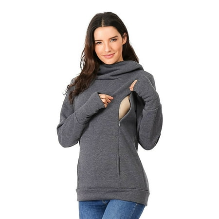 

Fragarn Women s Nursing Maternity Long Sleeves Hooded Breastfeeding Hoodie Sweatshirts