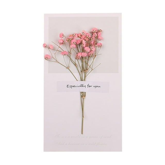 Carte de Vœux Fleur Séchée Charme de Noël Design Festif Idée Naturelle pour les Fêtes