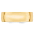 thumbnail image 3 of 10k Yellow Gold Lightweight Comfort-Fit Wedding Band, 7mm Width, Polished Finish, Size 10.5, 3 of 4