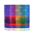 thumbnail image 6 of Double Side Rainbow Silky Tropical Colorful Exotic Pashmina Wrap Shawl Scarf, 6 of 6