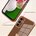 thumbnail image 2 of for Samsung Galaxy A14 5G Case Heart Plating Electroplate Luxury Elegant Case Camera Protector Soft TPU Shockproof Protective Corner Back Cover Galaxy A14 5G Case -Brown, 2 of 6