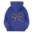thumbnail image 6 of Mercatoo Hoodies for Girls Bow Graphic Oversized Leopard Hooded Sweatshirt Long Sleeve Cute Trendy Casual Pullover Tops, 6 of 7