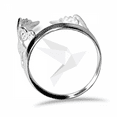 thumbnail image 1 of White Origa Pigeon Pattern Ring Adjustable Love Wedding Engagement, 1 of 3