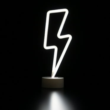 Northlight LED Lightening Bolt Neon Table Light - 11.5" - White