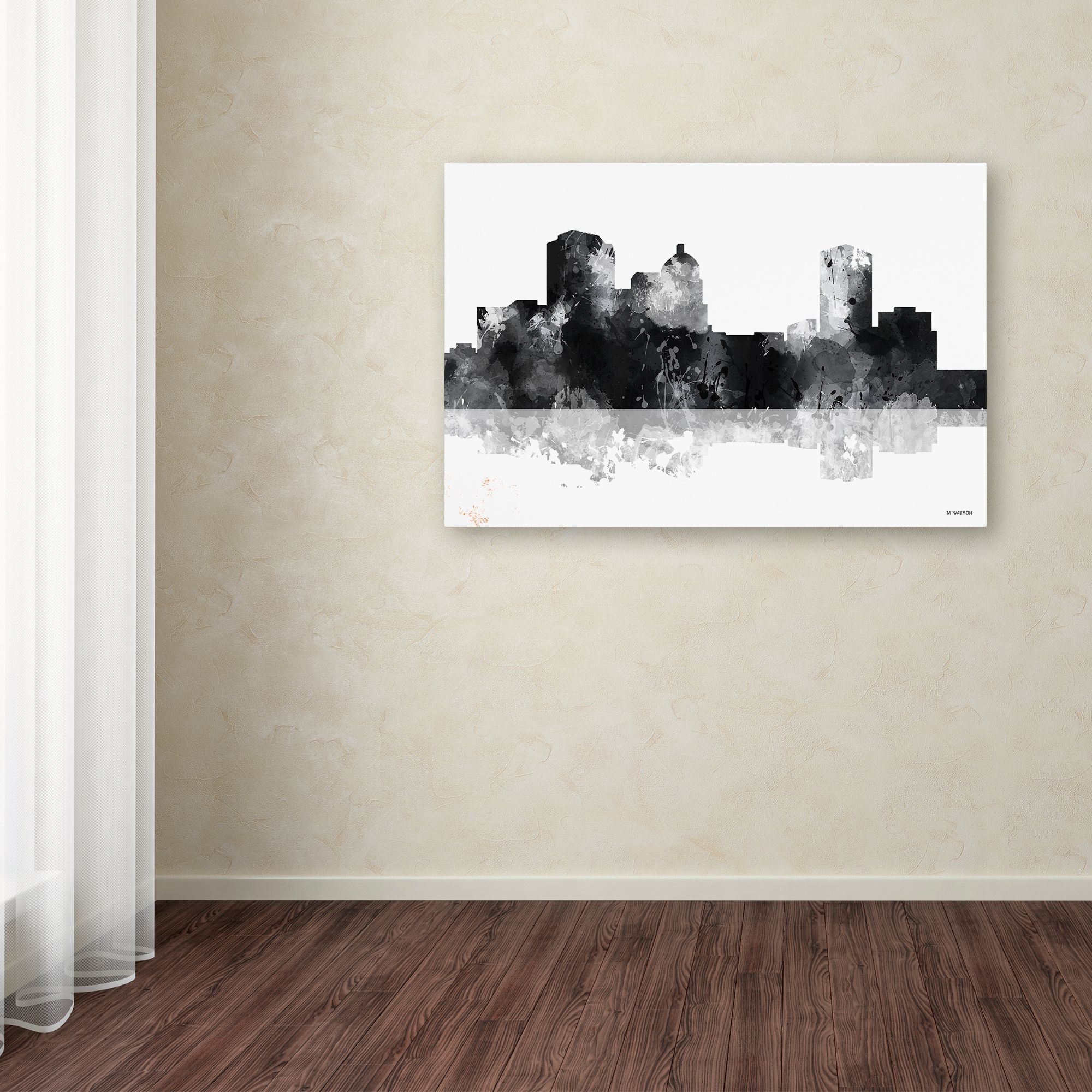 Trademark Fine Art "Montgomery Alabama Skyline BG-1" Canvas Art by Marlene Watson