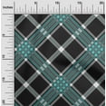 thumbnail image 1 of oneOone Viscose Jersey Fabric Tartan Check Print Fabric BTY 60 Inch Wide, 1 of 5