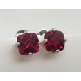 thumbnail image 2 of Square Ruby Sterling Silver Earrings, 2 of 5