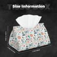 thumbnail image 6 of Lsque Eiffel Tower Printed Long Tissue Box Cover Holder, Facial Paper Organizer Dispenser,Triangle with Bottom Belt, PVC Leather Decorative Organizer, 6 of 9
