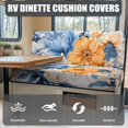 thumbnail image 4 of XYZCANDO Floral RV Dinette Cushions Washable 2 Seat Sofa Cover Universal Camper Accessories Comfortable Couch Cushion Covers for Women Sofa Slip Covers for 2 Seat Cushion Couch Yellow, 4 of 7