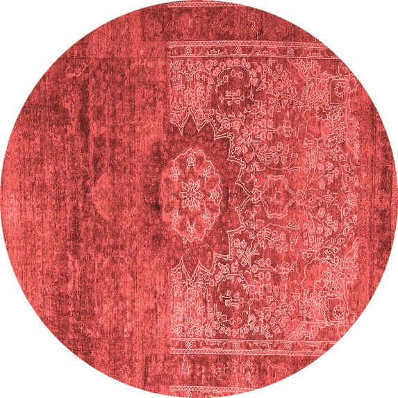 Ahgly Company Indoor Round Persian Red Traditional Area Rugs, 4' Round