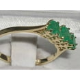 thumbnail image 4 of LBG British Made 10k Yellow Gold ring with Natural Emerald Womens Anniversary Ring - 33 size options - Size 11.25, 4 of 6