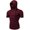 Wine, variant on Men's Solid Color Short Sleeve Mask Hoodie, Casual Sports Pullover Top for Summer, Outdoor Activities,Black,L