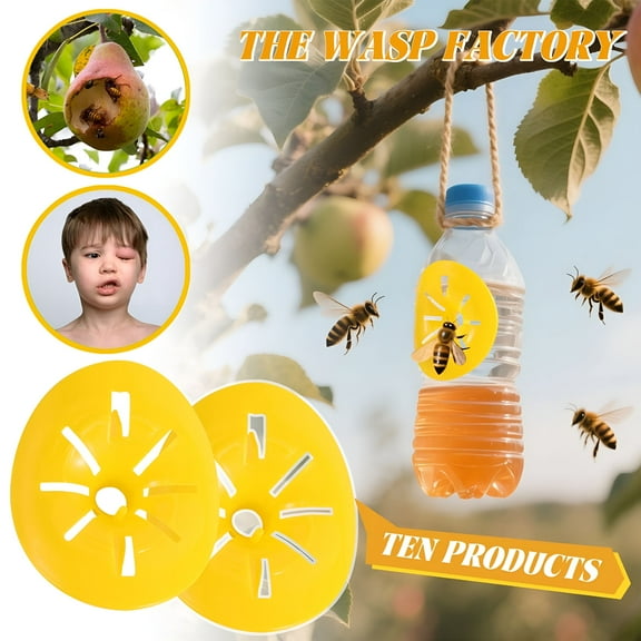 ACDANC 10Pack Hornet Traps Outdoor Hanging,Reusable Wasp Traps for Yellow Jackets,Bee Catcher