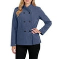 thumbnail image 2 of HAJWOH Women's Peacoat, Double Breasted Pea Coat Notched Collar Winter Wool for women outerwear jacket Navy XXL, 2 of 5