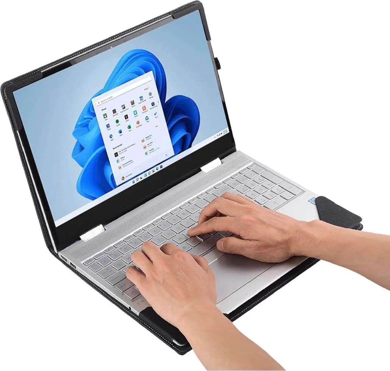 Laptop Case Cover for HP 250 15.6 inch G10 & for HP 255 15.6'' G10 / HP 256 15.6 inch G10 Sleeve,Detachable PU Leather Notebook PC Protective Bag Accessories