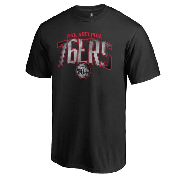 Men's Black Philadelphia 76ers Arch Smoke T-Shirt