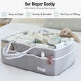 thumbnail image 4 of Lily Miles Extra Large Baby Diaper Caddy Organizer for Changing Table or Car - Unisex Baby Shower Basket (Gray/Mint), 4 of 14