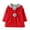 Red, variant on Infant Cotton Jacket Kids Girls Hooded Mid-Length Outerwear Spring Fall Winter Cute Coat for 6 Months- 4 Years