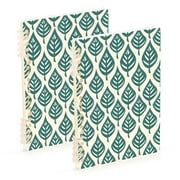 2 Pcs Cute Leaf Orderly Fashion Spiral Notebooks 60 Sheets 120 Pages A5 Journal Notepad 8.3x5.7 Inch Thick Adjustable College Ruled Paper