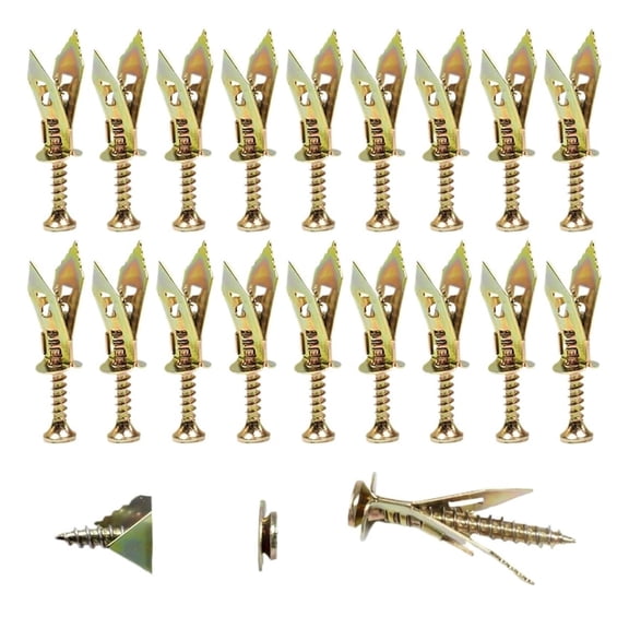 Self Drilling Drywall Anchors with Screws Kit, Heavy Duty Metal Wall Anchors for Drywall, Sheetrock Anchors 0.47x1.18inch with Screws, No Drill Dry Wall Anchors and Screws Kit