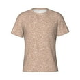 thumbnail image 4 of Vsdgher Beige Sparkling Glitter Print Men's Dry Fit Mesh Athletic Shirts Moisture Wicking Tennis T-Shirt Tops, 4 of 9