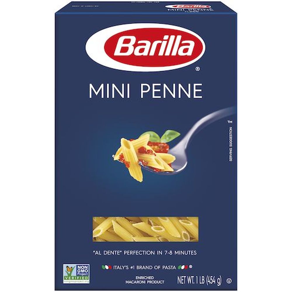 Barilla Semolina Mini Penne Pasta, 16 Ounce -- 12 per Case. 