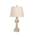 thumbnail image 2 of Fangio Lighting 26.5' Sculpted Column Resin Table Lamp, White - W-6239CAW, 2 of 3